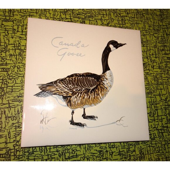 Vintage Screencraft Canada Goose Tile Howard art trivet Canadian Geese - Picture 6 of 10